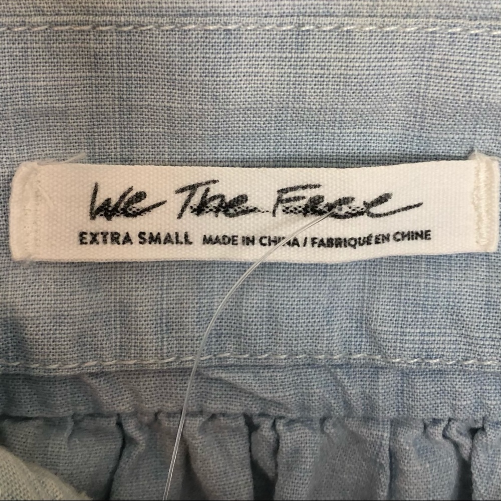 NEW Free People Set Sail Denim Top - Picture 6 of 9